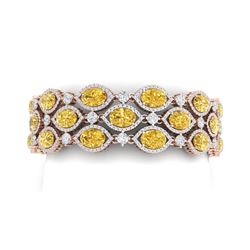 43.84 ctw Canary Citrine & VS Diamond Bracelet 18K Rose Gold