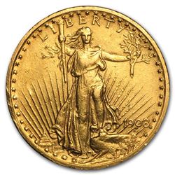 1908 $20 Saint-Gaudens Gold Double Eagle w/Motto (Cleaned)