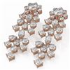 Image 1 : 13.8 ctw Mixed Cut Diamond Designer Earrings 18K Rose Gold