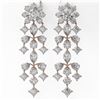 Image 2 : 13.8 ctw Mixed Cut Diamond Designer Earrings 18K Rose Gold