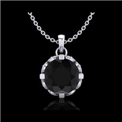 1.5 ctw Fancy Black Diamond Art Deco Stud Necklace 18K White Gold
