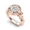 Image 1 : 1.12 ctw VS/SI Diamond Solitaire Art Deco Ring 18K Rose Gold