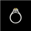 Image 2 : 2.03 ctw Certified SI/I Fancy Intense Yellow Diamond Ring 10K White Gold