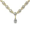 Image 2 : 11.5 ctw Pear Cut Diamond Designer Necklace 18K Yellow Gold
