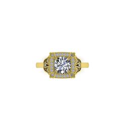 1.75 ctw Solitaire VS/SI Diamond Ring 14K Yellow Gold