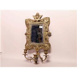 Antique American Figured Bronze Mirror