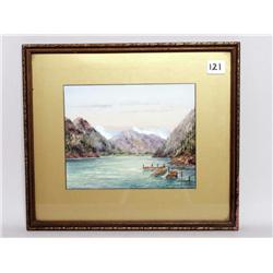 Canadian Art: Watercolour Signed WJB
