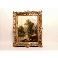 British Oil on Canvas Signed G. Cole