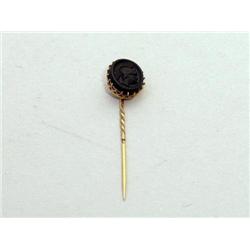 Victorian Jet Cameo Stickpin