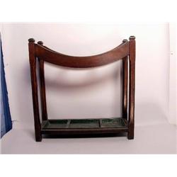 Vintage Oak Umbrella Stand with Liner