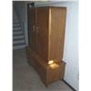 Image 3 : Vintage Oak Bookcase Cabinet