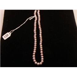 Lavender Pearl Necklace 14K Gold Clasp