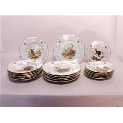 German Lustered Bavarian Wildlife Porcelain