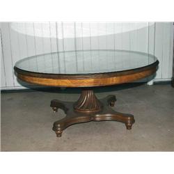 Circular Mahogany Coffee Table
