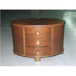 Oval Mahogany 3 Drawer Stand