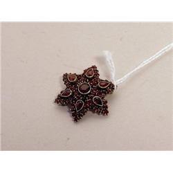 Antique Star-Shaped Garnet Brooch