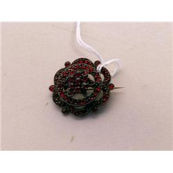 Vintage Bohemian Garnet Brooch