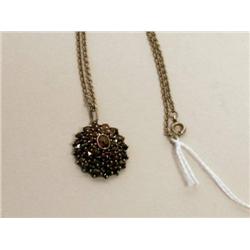 Antique Oval Garnet Pendant