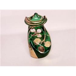 Antique Gilt and Enamel Art Nouveau Vase