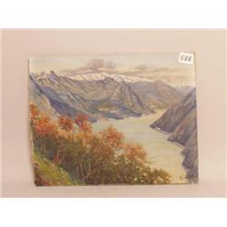 Italian Oil Painting on Canvas Laid Down