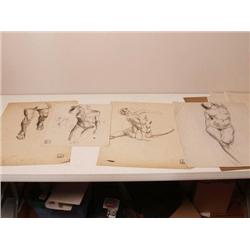 American Art: Four Original Drawings