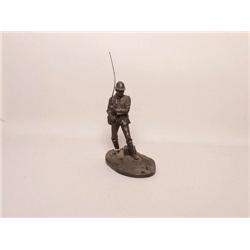 Bronzed Metal Figure of a Fisherman