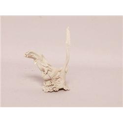 Antler Carving of a Dragon, Cobra and Eagle
