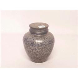 Antique Mottled Pewter Tea Caddy