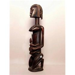 African Carved Wood Figural