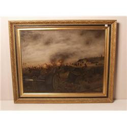 World War I Oil Painting on Canvas