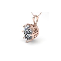 1 ctw VS/SI Oval Diamond Necklace 18K Rose Gold