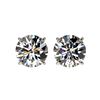 Image 1 : 3.05 ctw Certified Quality Diamond Stud Earrings 10K White Gold