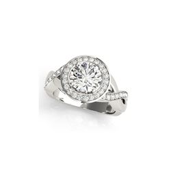 2 ctw Certified VS/SI Diamond Halo Ring 18K White Gold