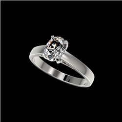 1.25 ctw Certified VS/SI Quality Oval Diamond Ring 10K White Gold