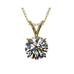 1.07 ctw Certified Quality Diamond Necklace 10K Yellow Gold