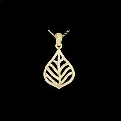 1.25 ctw Micro Pave VS/SI Diamond Necklace Designer 18K Yellow Gold