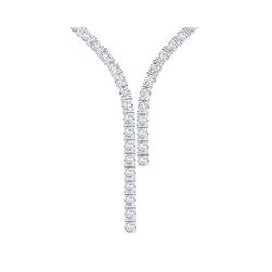 25 ctw Certified VS/SI Diamond Necklace 18K White Gold