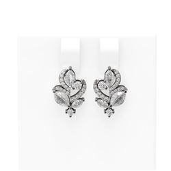 2.5 ctw Diamond Earrings 18K White Gold