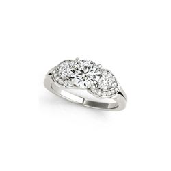 1.45 ctw VS/SI Diamond 3 Stone Ring 18K White Gold