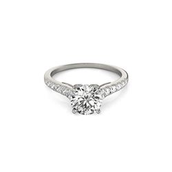0.75 ctw Certified VS/SI Diamond Ring 18K White Gold