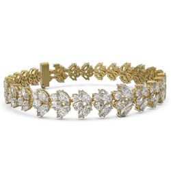 18 ctw Pear and Marquise Diamond Bracelet 18K Yellow Gold