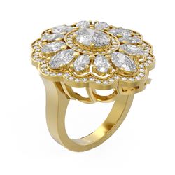 6 ctw Oval Diamond Ring 18K Yellow Gold