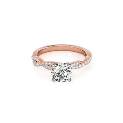 0.75 ctw Certified VS/SI Diamond Ring 18K Rose Gold