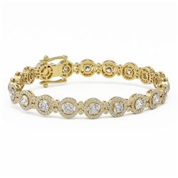 10 ctw Diamond Designer Bracelet 18K Yellow Gold