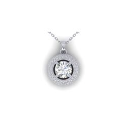 1.1 ctw Certified VS/SI Diamond Micro Stud Necklace 18K White Gold