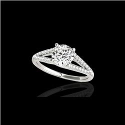 1.25 ctw Certified Diamond Solitaire Ring 10K White Gold