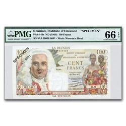 (1960) France Reunion Island 100 Francs CU-66 EPQ PMG