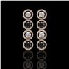 Image 1 : 5.58 ctw Black & Diamond Micro Pave Earrings 18K Rose Gold