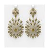 Image 1 : 27.49 ctw Canary Citrine & Diamond Earrings 18K Yellow Gold