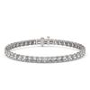 Image 1 : 15 ctw Princess Diamond Eternity Bracelet 18K White Gold